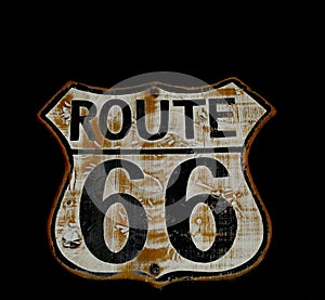 Historic old Route 66 sign.