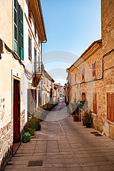 Historic old town of Alcudia, Mallorca Spain