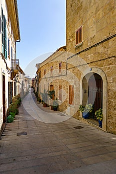 Historic old town of Alcudia, Mallorca Spain