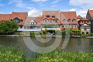 The historic old town of Bamberg on the River Regnitz