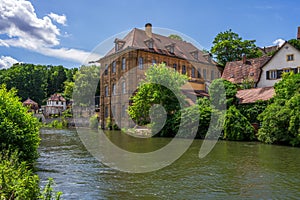 Historic old town of Bamberg at the river Regnitz