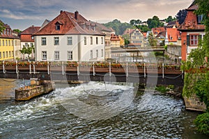 Historic old town of Bamberg at the river Regnitz