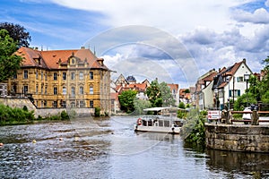 Historic old town of Bamberg at the river Regnitz