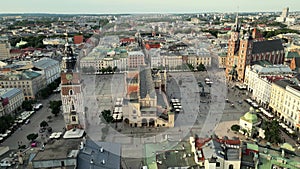 Historic Old Town, Iconic Landmarks Saint Mary Basilica. Krakow, Poland.