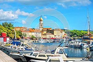 Historic old town Krk. Island Krk, Kvarner bay, Croatia