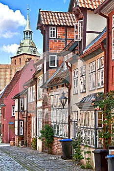 The historic old town of Lueneburg, Germany