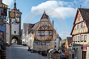 Historic old town of Rothenburg ob der Tauber, Germany