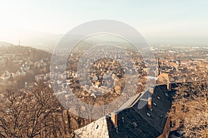 Historic old town Wernigerode from above