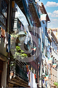 Oporto old downtown streets. Portugal