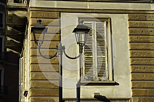 Historic palace along via Sangiorgio in Milan, Italy