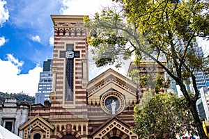 Historic Parish of Our Lady of the Snows built in 1568 at Bogota city center in Colombia photo