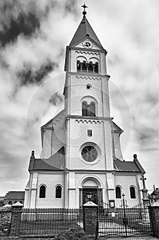 A historic parochial church with a belfry photo
