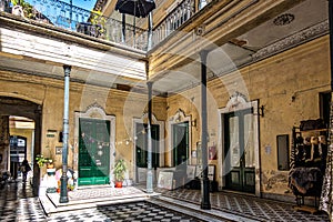 Pasaje de la Defensa is a popular stop for tourists in the bohemian barrio of San Telmo in Buenos Aires, Argentina photo