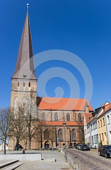 Historic Petrikirche church in Hanseatic city Rostock photo