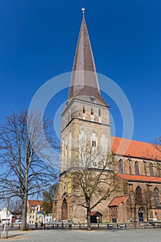 Historic Petrikirche church in Hanseatic city Rostock photo