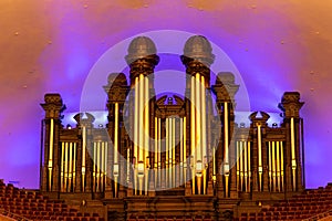 Historic Pipe Organ at the Tabernacle on Temple Square at the Salt Lake Temple