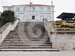 Historic police building in Peniche in Portugal