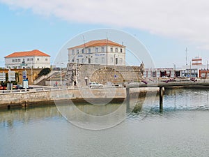 Historic police building in Peniche in Portugal