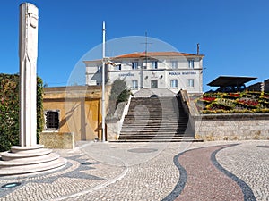 Historic police building in Peniche in Portugal