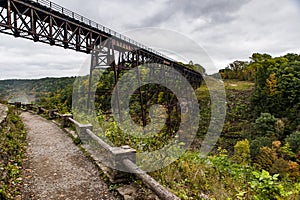 Historic Portage Bridge - Portage River - Letchworth State Park - Livingston & Wyoming County, New York