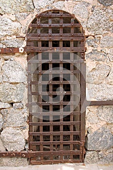 Historic prison cell door