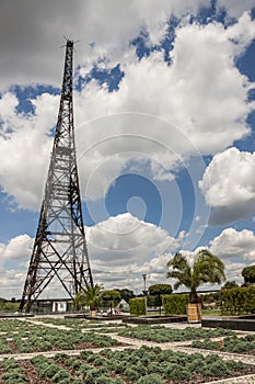 Historic radiostation tower in Gliwice, Poland