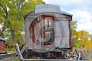 Historic Rail Cars abandoned in a ghost town