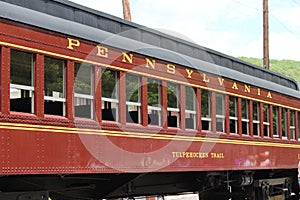 Historic railraod car from the pennsylvania railroad