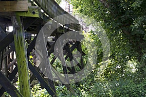 Historic railroad bridge Marietta Ohio