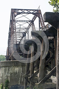 Historic railroad bridge Marietta Ohio