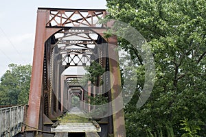 Historic railroad bridge Marietta Ohio