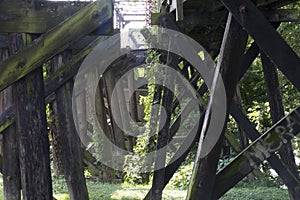 Historic railroad bridge Marietta Ohio photo