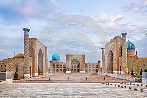 Historic Registan square in Samarkend, Uzbekistan photo