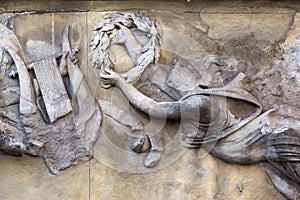 Historic relief in Florence, Italy