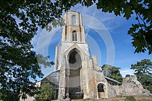 Historic religious building. Wymondham abbey ancient church ruins