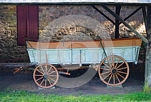 Historic restored colonial american wagon