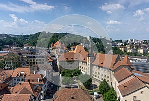 The historic roofs of Lausanne