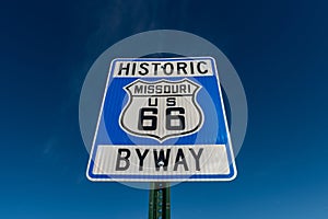 A Historic Route 66 Road Sign