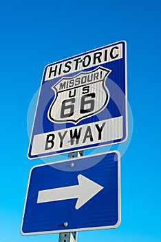 Historic Route 66 Road sign