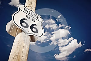 Historic route 66 route sign photo