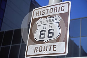 A historic route 66 sign