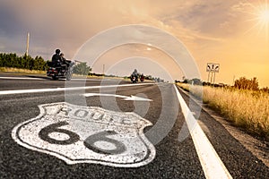 Historic Route 66 Road Sign photo