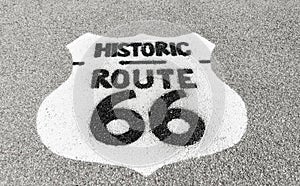 Historic Route 66 sign Dwight, Illinois, USA photo