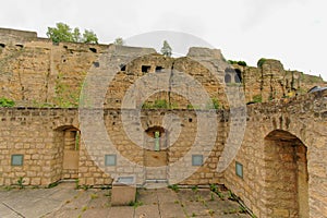 Historic ruined fortress in Luxembourg