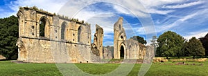 The historic ruins of Glastonbury Abbey in Somerset, England, United Kingdom UK