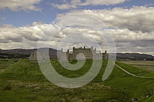 The historic Ruthven Barracks near Badenoch in the Scottish Highlands