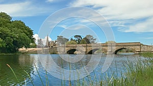 The historic sandstone bridge at ross in tasmania, australia