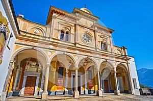 Historic Santa Maria Assunta Church, Madonna del Sasso Sanctuary, Orselina, Switzerland