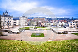 Historic Schlossplatz sqaure in Coburg architecture view