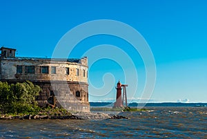 Historic sea fort near Kronshtadt, Saint-Petersburg